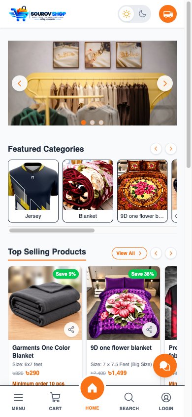Mobile view with bottom navigation